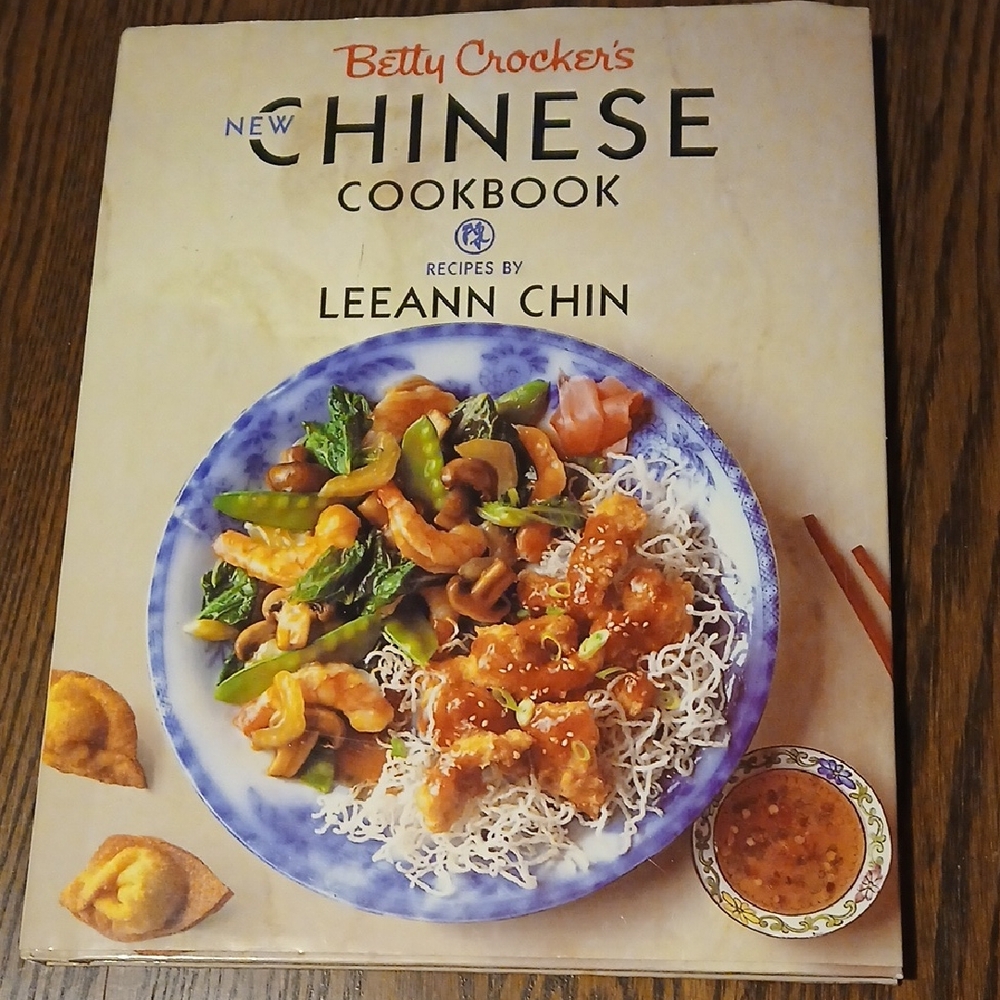 Betty Crocker Chinese Cookbook with Blue and White Accents